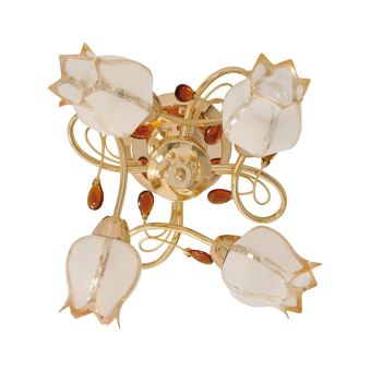 Candelabru TOGO PL4, KL7068, 4xE14, ambra, alb