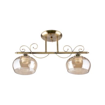 Candelabru TONI 2, LY-3292, 2xE27, ambra, bronz antichizat