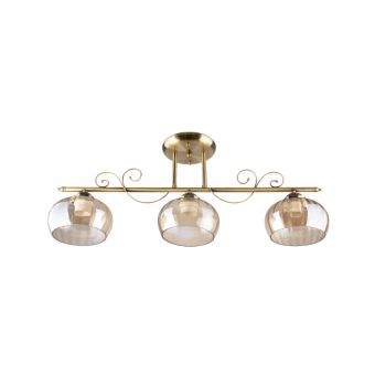 Candelabru TONI 3, LY-3293, 3xE27, ambra, bronz antichizat