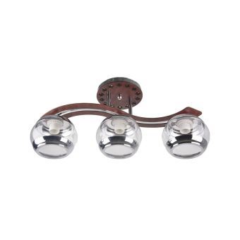 Lustră VICKY 3, LY-3302, 3xE27, crom, maro